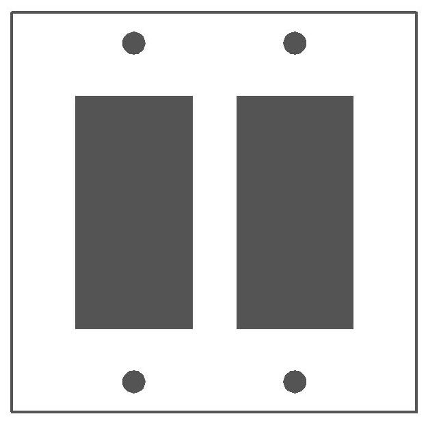 MULBERRY METAL PRODUCTS Mulberry Metal Products 86402 Standard Receptacle Wallplate (4.562 in x 4.5 in)