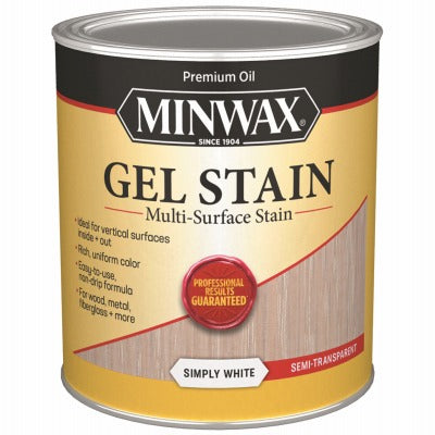 MINWAX Minwax 616110444 Gel Stain Quart Simply White Satin