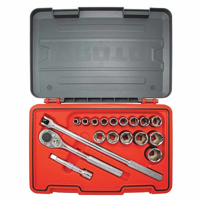 PROTO Proto j54118s 1/2 in Drive Sae Socket Set 18 Piece