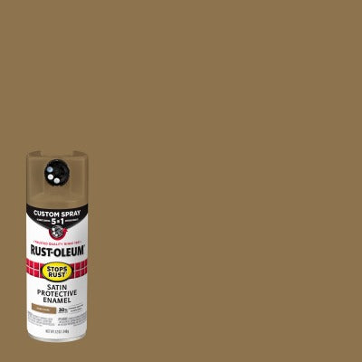 RUST-OLEUM Rust-oleum 376878 Satin Dark Taupe Spray Paint 12 Oz