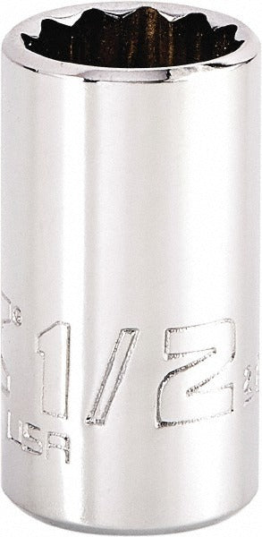 PROTO Proto J4716N 1/2 Inch 12-point Hand Socket 1/4 Drive