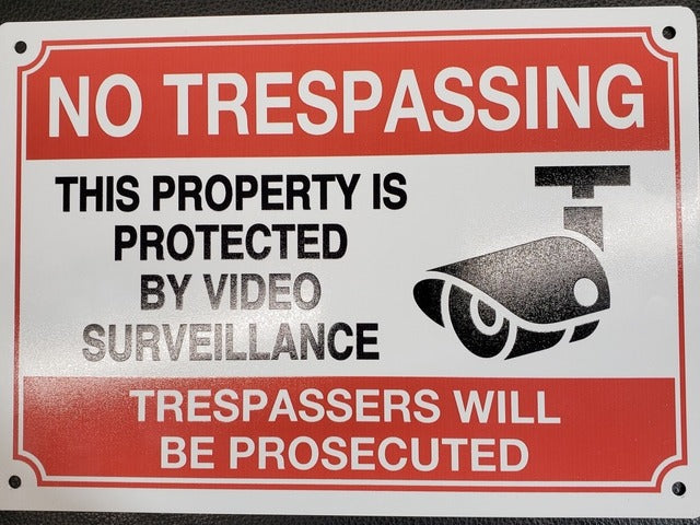 Generic / Unbranded Generic Unbranded 071120a Security Warning Sign 7x10