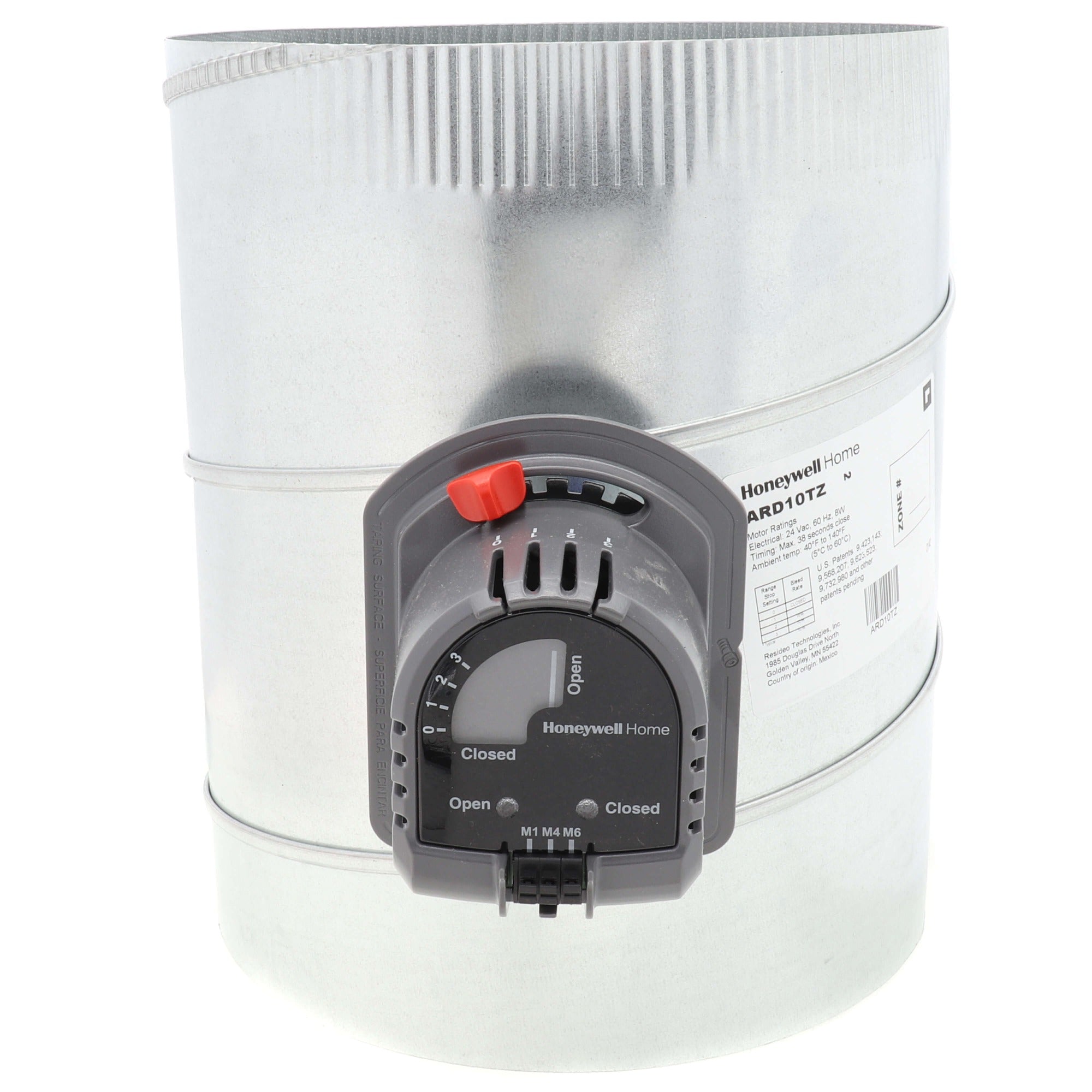 HONEYWELL HOME Honeywell Home ARD10TZ 10 in Round Automatic TrueZONE Damper 24V (10 in) ARD10