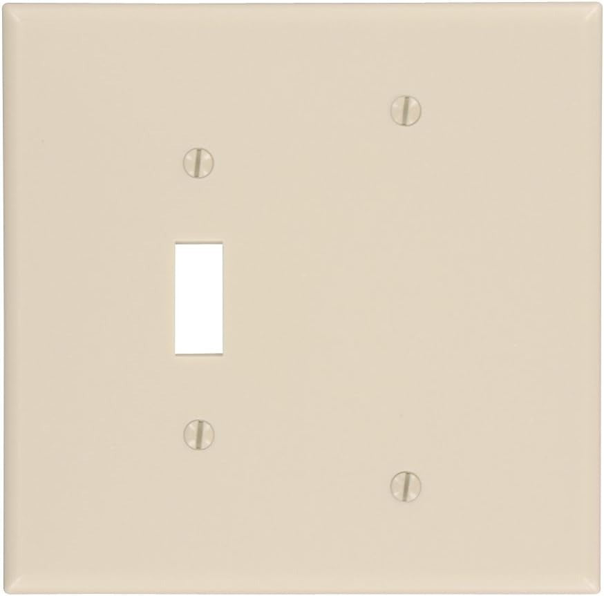 LEVITON Leviton 86106 2-Gang 1-Toggle 1-Blank Oversized Wallplate