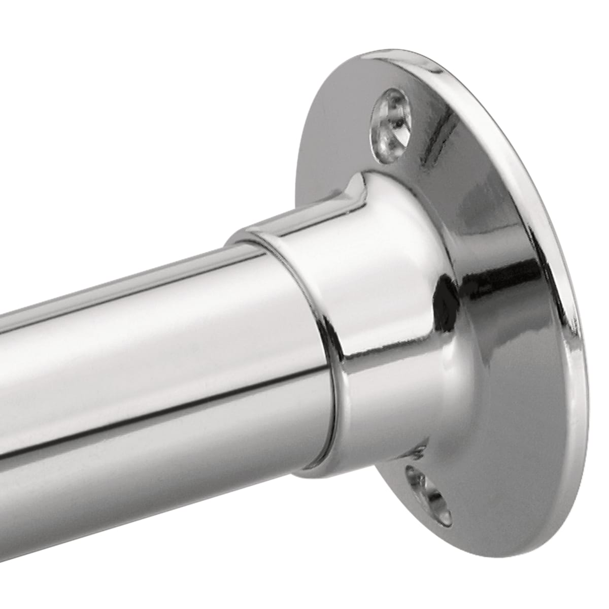 Moen 63-5-SS Donner Exposed Screw 5' Shower Rod in Stainless with Flanges