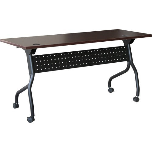 LORELL Lorell LLR59518 Training Table 48x24 Mahogany Flip Top