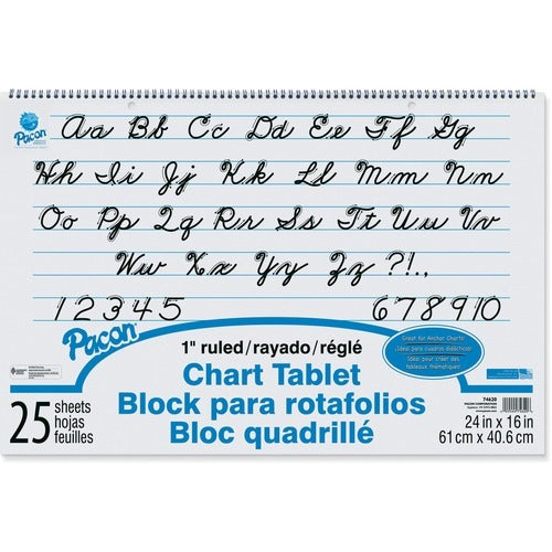 PACON Pacon PAC74620 Cursive Practice Chart Tablet 24x16 in