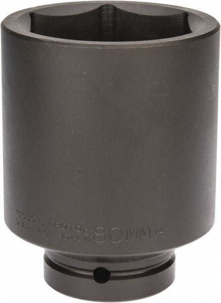 PROTO Proto J10080ML Impact Socket 1 in Drive 80mm 6-point