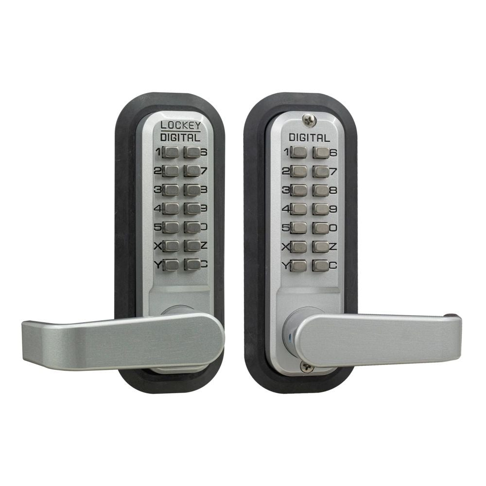 LOCKEY Lockey 2835SCMGDC Keyless Lever Lock Satin Chrome Marine