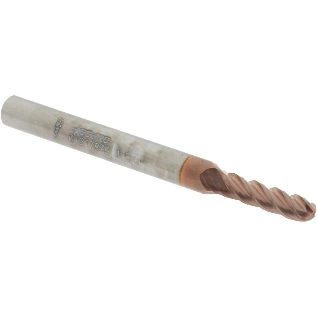 ACCUPRO Accupro 12184593 Ball End Mill 0.1772 in 4 Flute Ticn Carbide