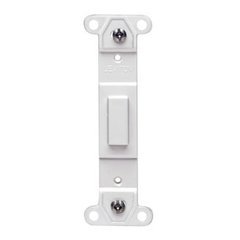 Leviton 80700-W Toggle Plastic Adapter Plate, Blank Toggle No Hole, White