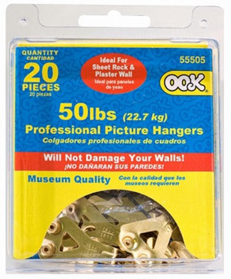 HILLMAN Hillman Fasteners 535892 Brass Picture Hangers 50 Lb 20 Pack