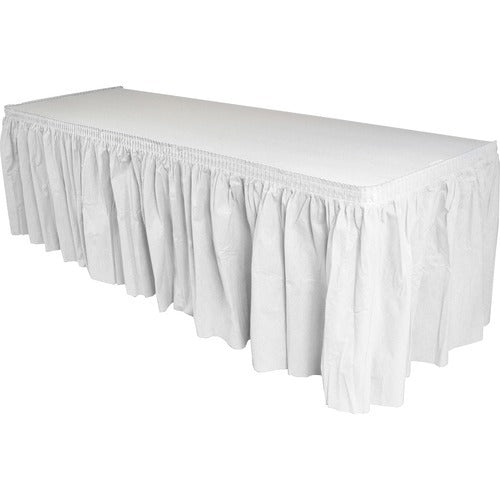 GENUINE JOE Genuine Joe GJO11915 Table Skirting 29in X 14ft White