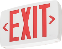 Lithonia Lighting LQMS3R120/277ELNM6 Quantum LED Exit Sign 120/277 Volt Single Face Red