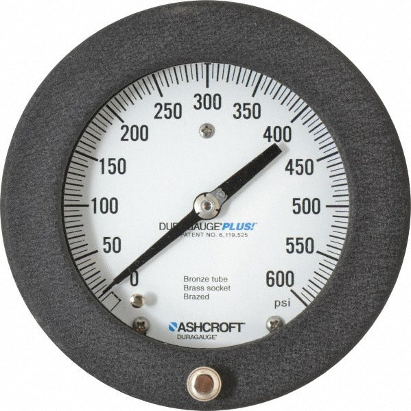 ASHCROFT Ashcroft 93115XLL Pressure Gauge 0-600 Psi 4.5 in Dial