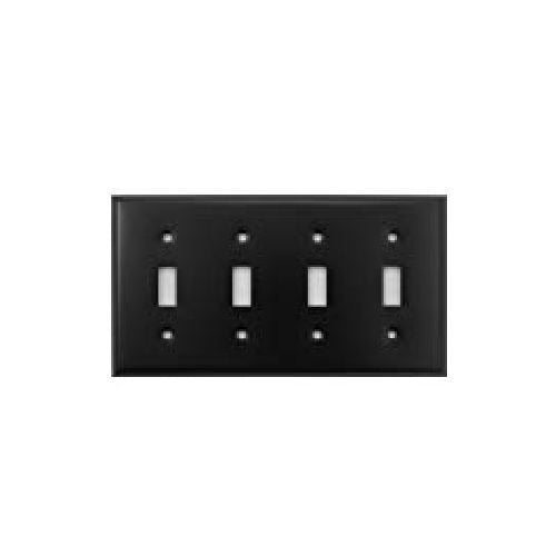 MULBERRY METAL PRODUCTS Mulberry Metal Products 98074 4-Gang Toggle Painted Metal Wallplate Standard Size