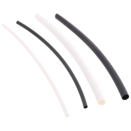 Diversitech 6370 Heat Shrink Tubing, Black & White 1/8, 1/4 Assortment 12 Pack