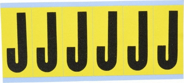 STRANCO Stranco SB6-J Letter Label J Rectangle 1.5 Inches
