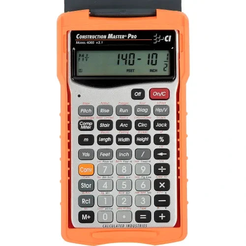 CALCULATED INDUSTRIES CALCULATED INDUSTRIES 4065 Construction Master Pro Advanced Construction Math Feet Inch Fraction and Metric Calculator