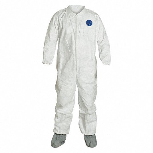 DUPONT Dupont TY121SWHXL0025NS Tyvek Coveralls With Attached Boots X-Large 25 Pack