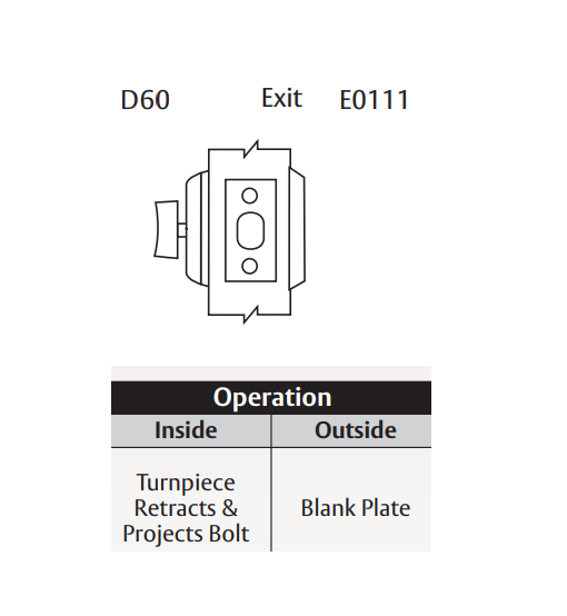 ARROW Arrow D60 26D Grade 1 Exit Deadbolt Conventional Cylinder (2-3/8 inches and 2-3/4 inches Backset)