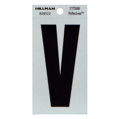 HILLMAN Hillman Fasteners 839522 Reflective Adhesive Letter V 3 in