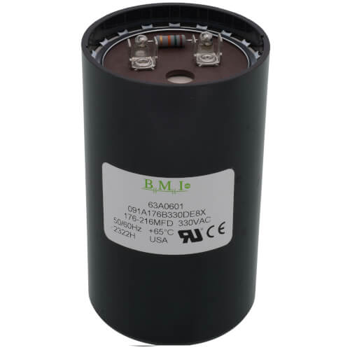 Lennox 63A06 Capacitor 176-216 MFD 330V Round