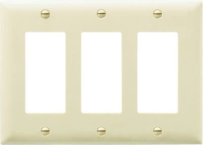 LEGRAND Pass Seymour TP263ICC12 3-gang Decorator Wall Plate Ivory