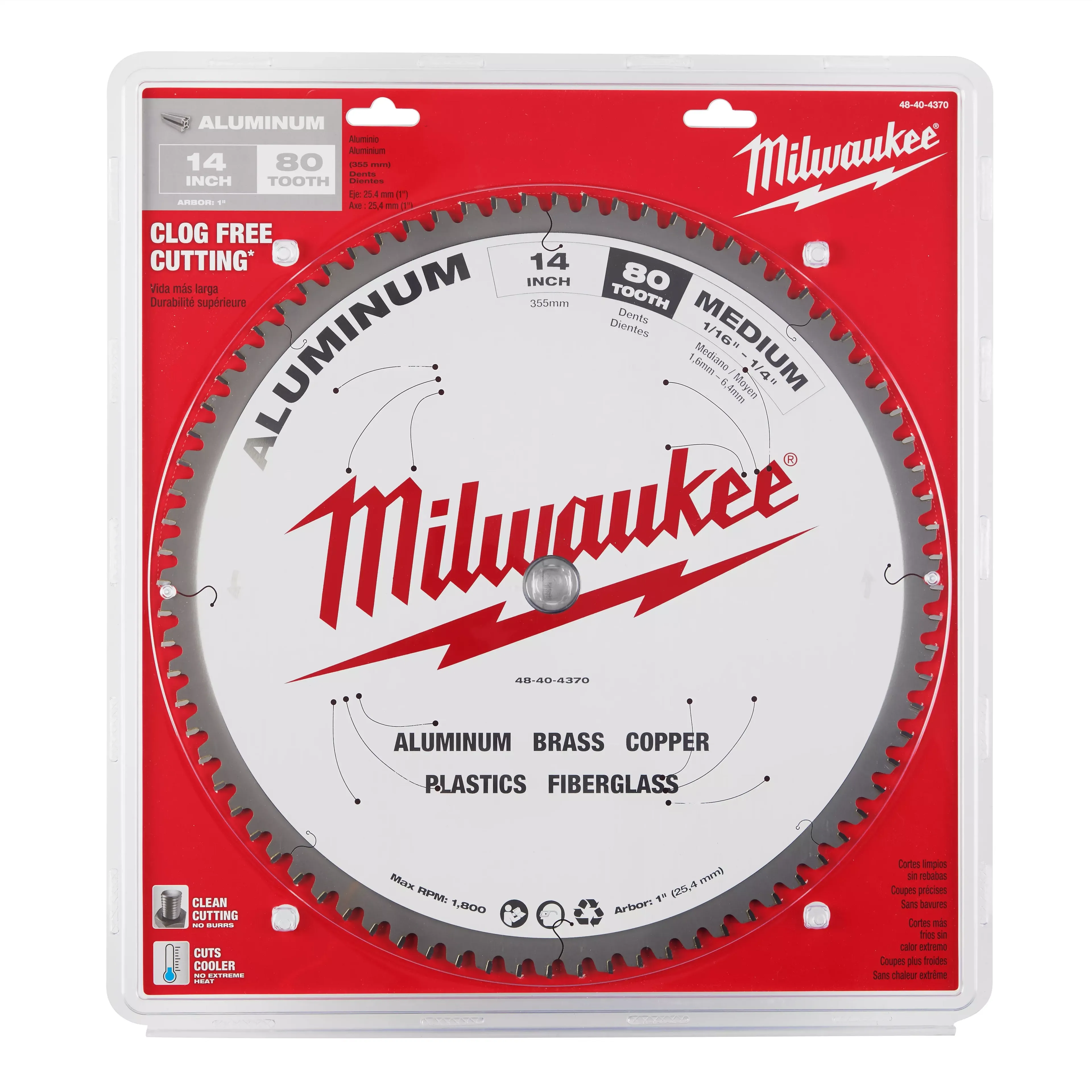 MILWAUKEE Milwaukee 48-40-4370 14 in. 80T Non-Ferrous Blade (14 in)