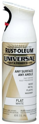 RUST-OLEUM Rust-oleum 247564 Flat White Spray Paint 12 Oz