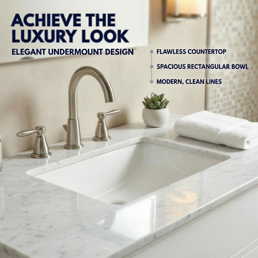 NANTUCKET SINKS Nantucket Sinks UM-18X12-W Undermount Bathroom Sink White