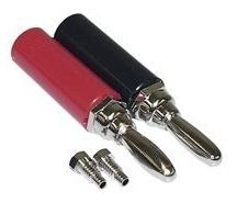 Generic / Unbranded 2349ap Insulated Banana Plugs Pair Red Black