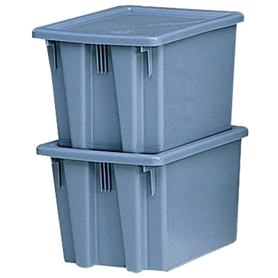 Rubbermaid Commercial FG172100GRAY Stack & Nest Palletote Box Gray 19 1/2 x 15 1/2 x 10 in