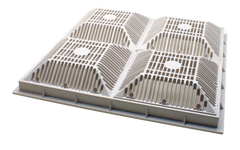 Waterway Plastics 640-4770 V Pool Frame & Grate | 18x18 White