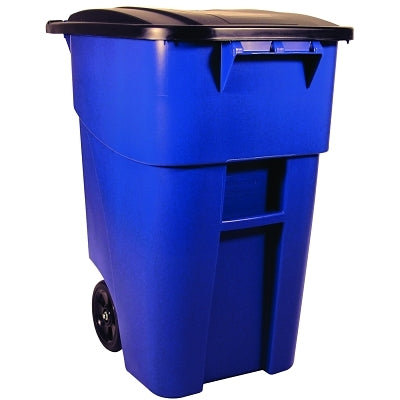 Rubbermaid Commercial FG9W2700BLUE Brute Roll Out Containers 50 Gallon Blue