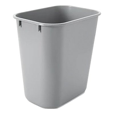 Rubbermaid Commercial FG295500GRAY Deskside Wastebaskets 3 gal Gray