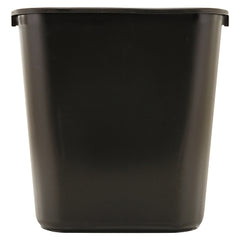 Rubbermaid FG295600BLA Deskside Plastic Wastebasket Rectangular 7 Gal Black