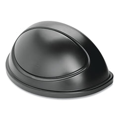 Rubbermaid Commercial FG362000BLA Untouchable Plastic Half-Round Lid 21.38w x 12.38d x 9.13h Black