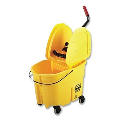 Rubbermaid Commercial FG757788YEL WaveBrake 2.0 Bucket/Wringer Combo 35 qt Yellow