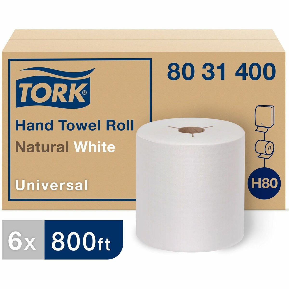 TORK Tork TRK8031400 Universal hand towel roll 8 in x 800 ft (6 / carton) 8031400