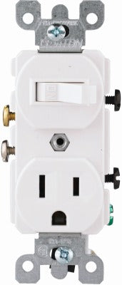 LEVITON Leviton S02-05225-0WS Switch Outlet Combo 15A 125V