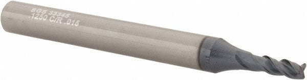 KYOCERA SGS PRECISION TOOLS Sgs 33345 Corner Radius End Mill 1/8 in 3 Flute Altin