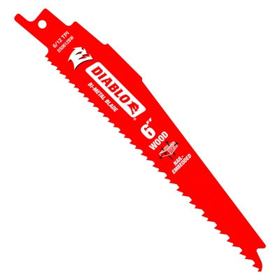 DIABLO Freud DS0612BW15 6in 6-12 Tpi Wood Recip Blades 15 Pack