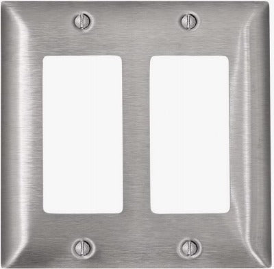 LEVITON Leviton Mfg Co R50-SL262-000 2-gang Stainless Wall Plate