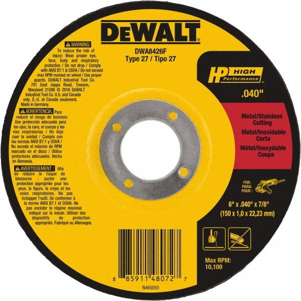 DEWALT Dewalt DWA8426F Type 27 Grinding Wheel 6 Inches