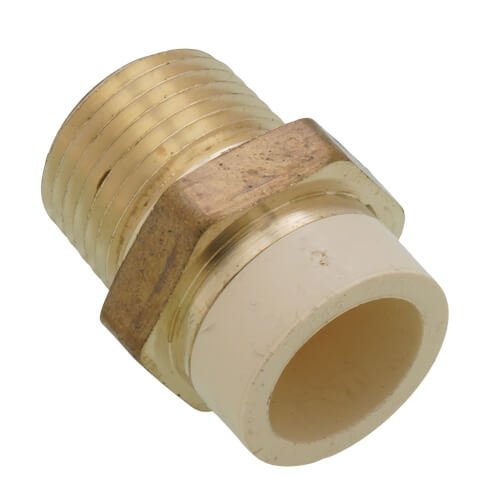 Sioux Chief 646-CG2 1/2 CPVC x MIP Brass Straight Adapter Lead Free