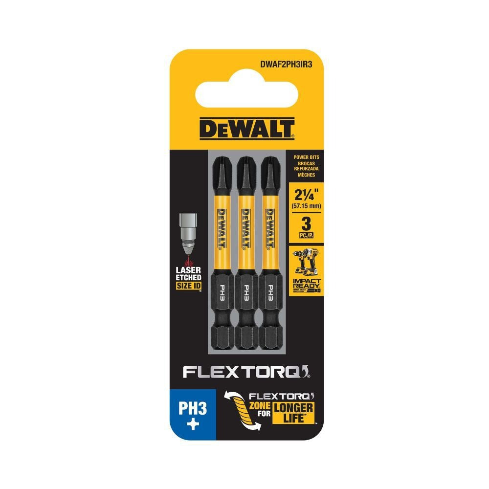 DEWALT Dewalt Accessories DWAF2PH3IR3 Phillips 3 Bit 3 Pack