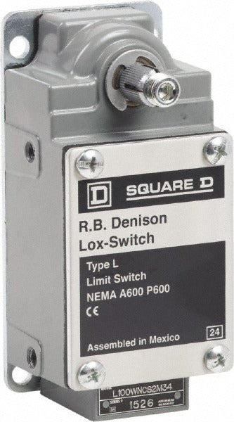 SCHNEIDER ELECTRIC Square D L100WNCS2M34 Limit Switch Dpst 2NC 600V IP67