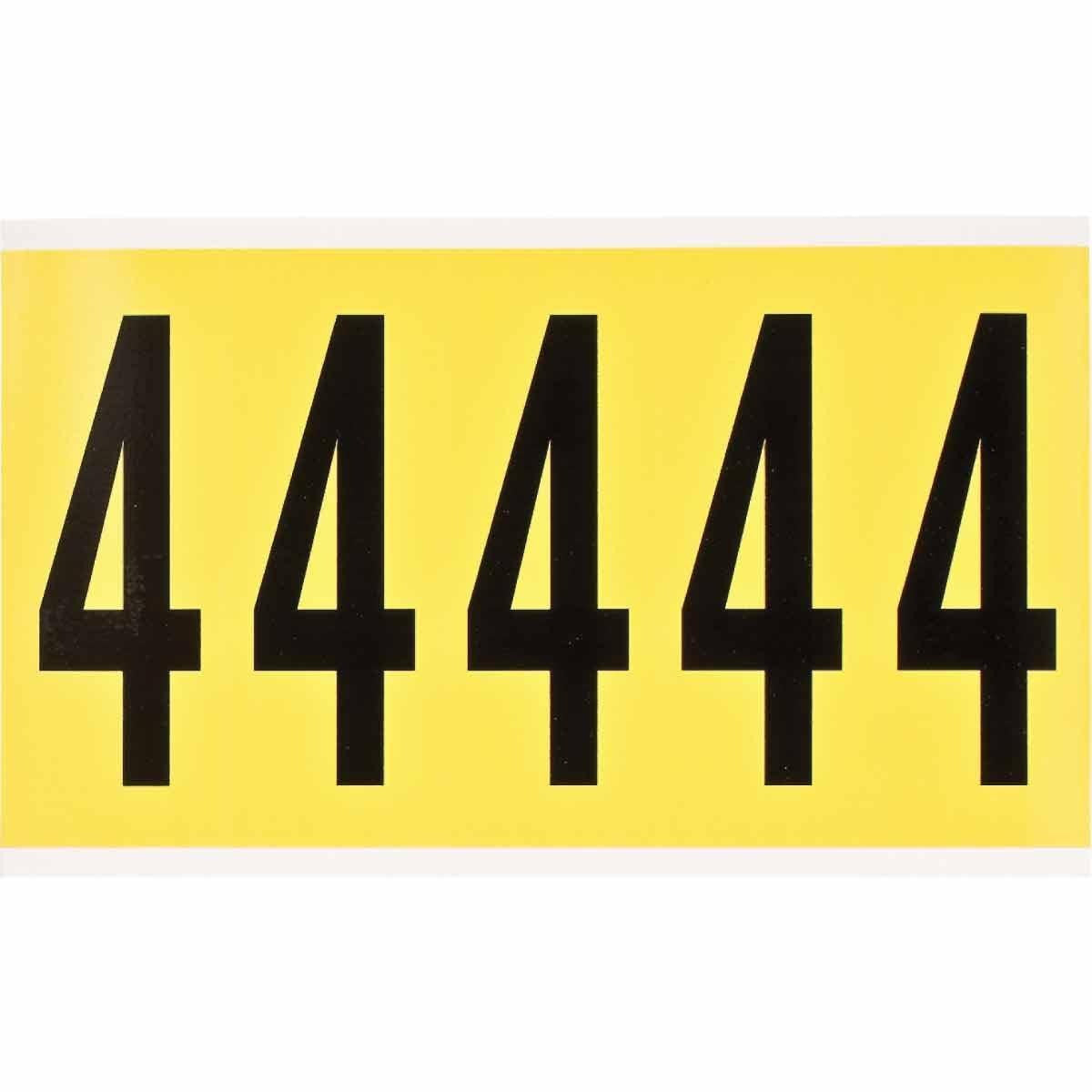 BRADY Brady 3460-4 Number Label (5 per Card)