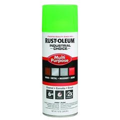 Rust-Oleum 1632830 Industrial Choice 1600 System Multi-purpose Enamel Spray, Fluorescent Green, 12 Oz Spray